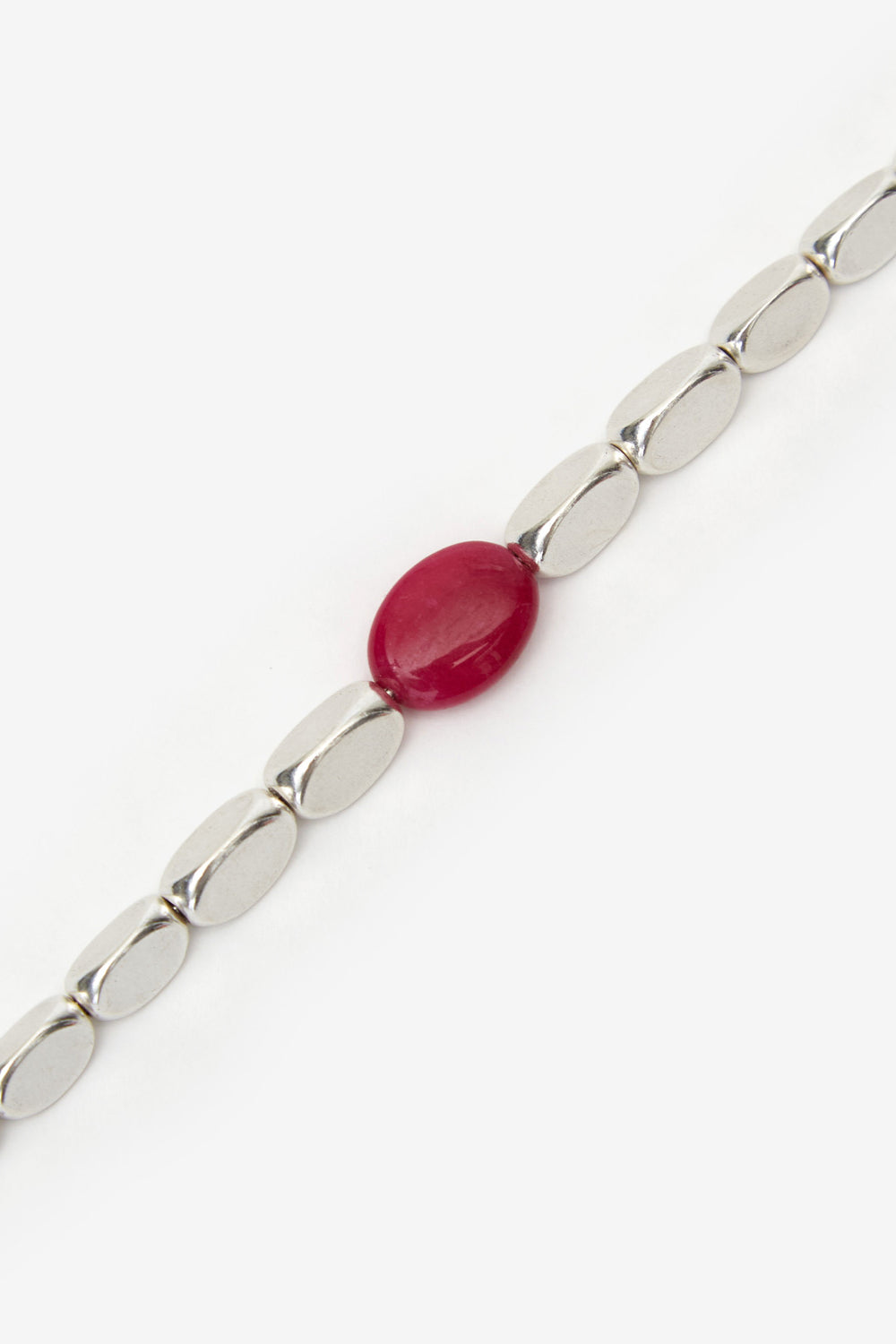 Armband aus metallperlen leotie - Fuchsia and silver - Woman - 3
