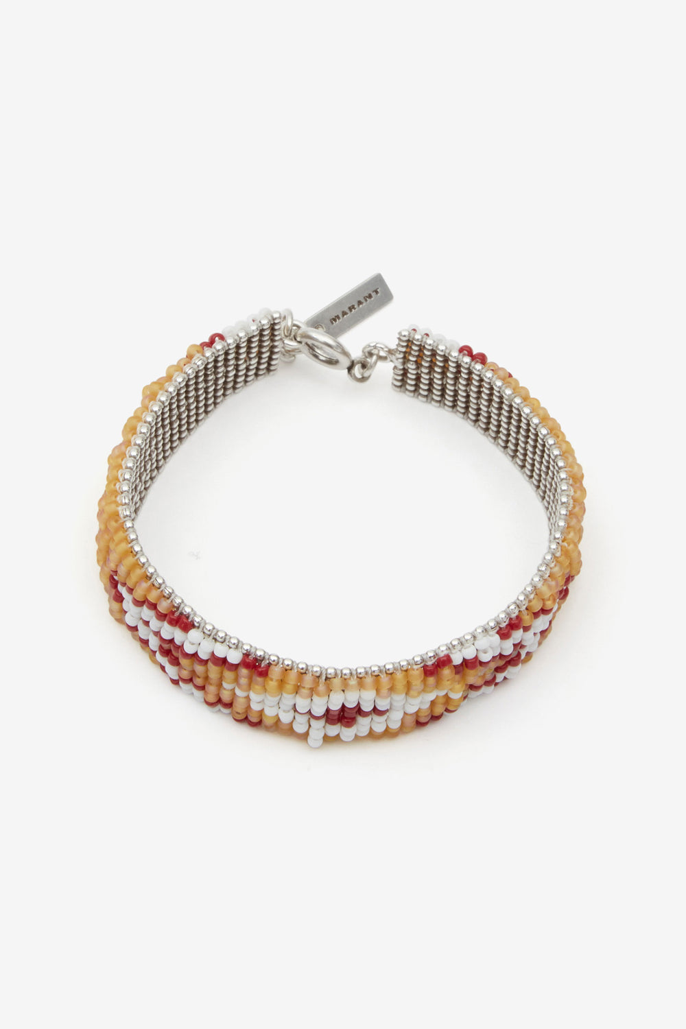 Bracelet tissé pillan en perle  - Naturel et argenté - Man - 1