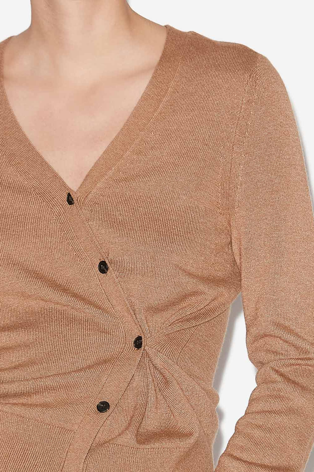 Strickjacke carline in twist - Camel - Woman - 3