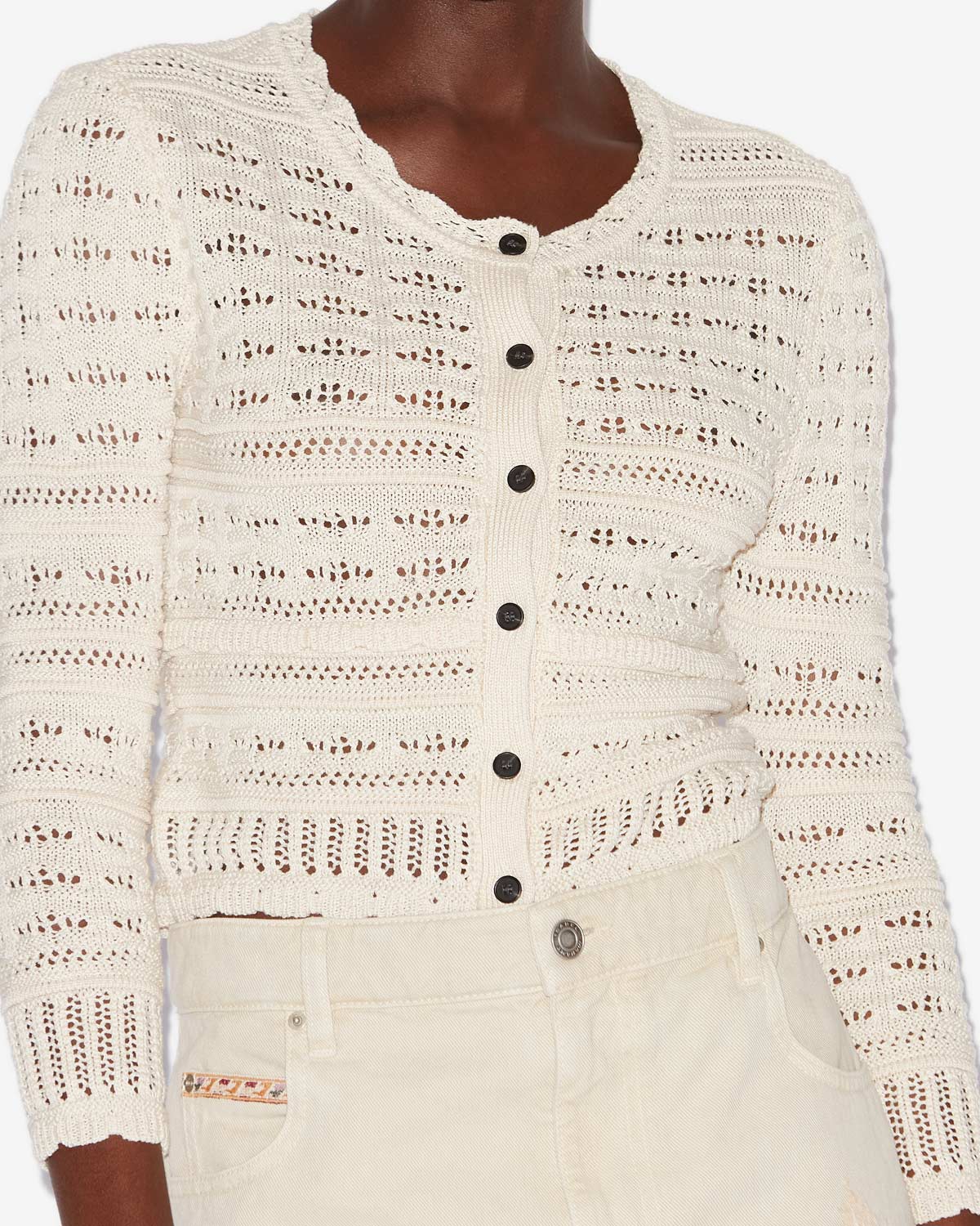 Cardigan ajaline Woman Écru 2