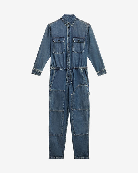 【美品】ISABEL MARANT デニム ジャンプスーツ オールインワン L 25PCB0073HA-C1H06H-30FB-