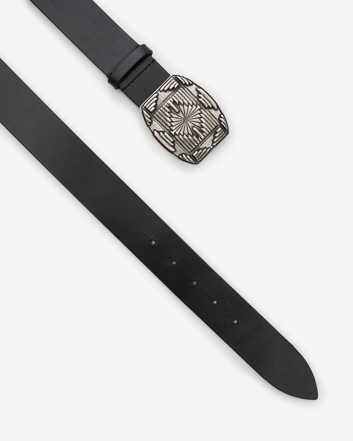 Square buckle belt Man Black 2