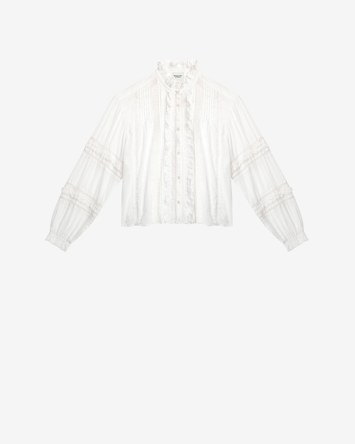 Valda openwork cotton voile shirt - White - Woman - 5