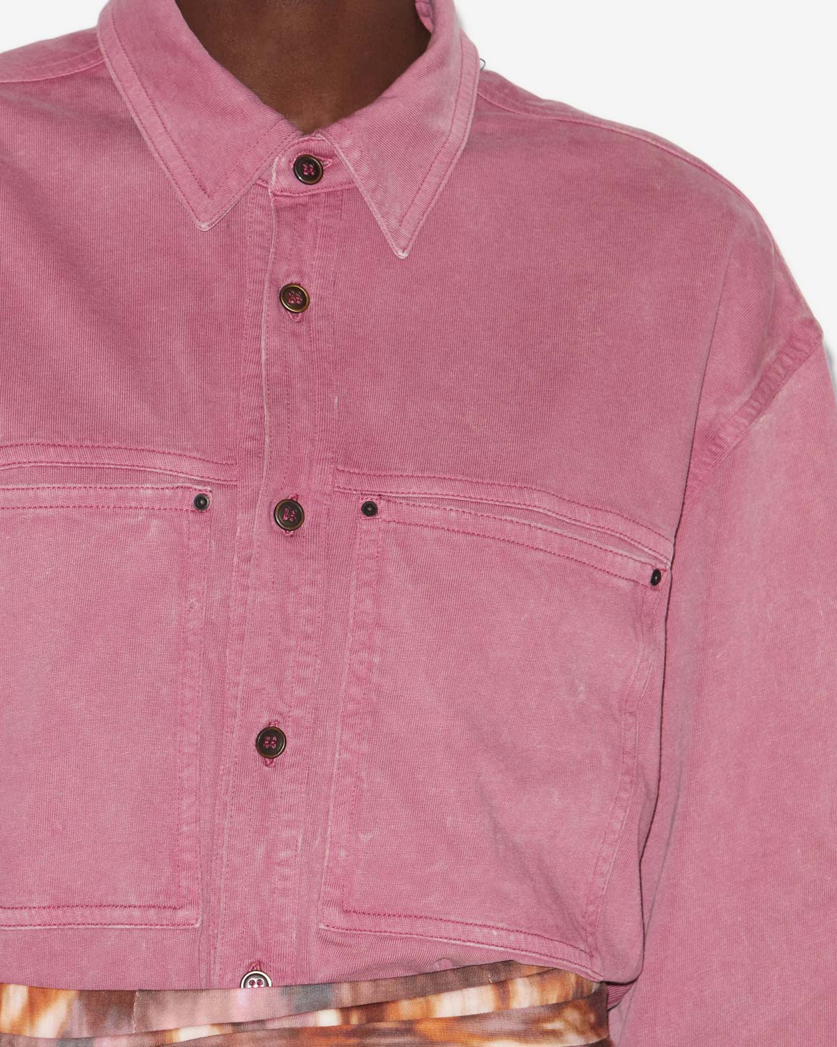 Camicia raquel in jersey délavé - Rosa - Woman - 2