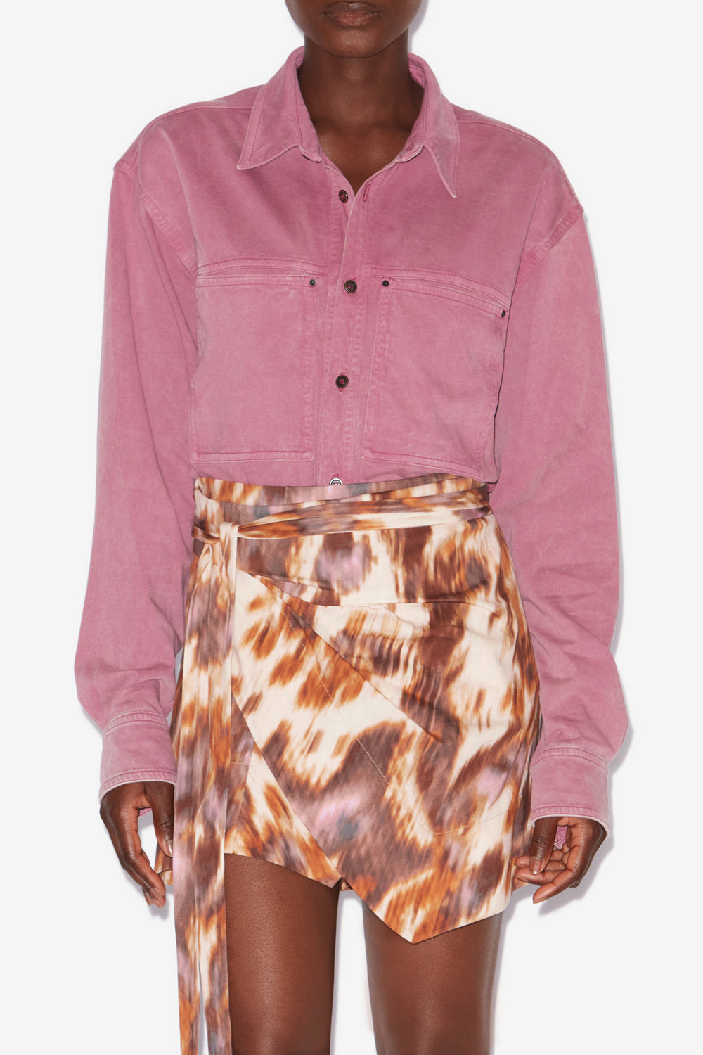 Raquel faded jersey shirt - Pink - Woman - 4