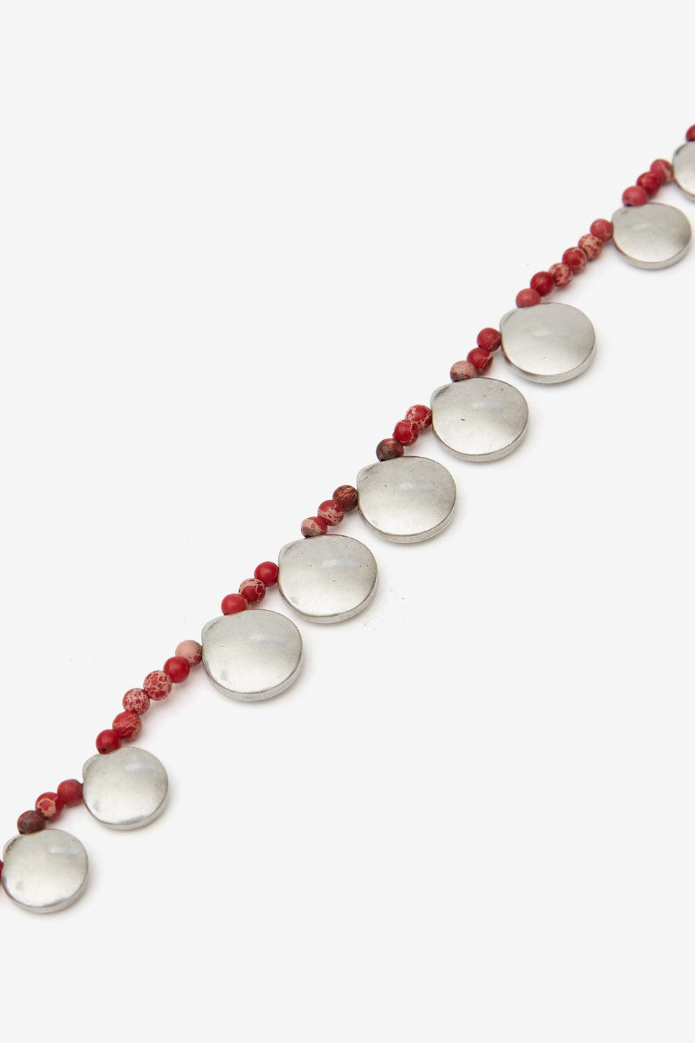 Halskette adriel aus messing und naturstein - Rio red-silver - Woman - 2