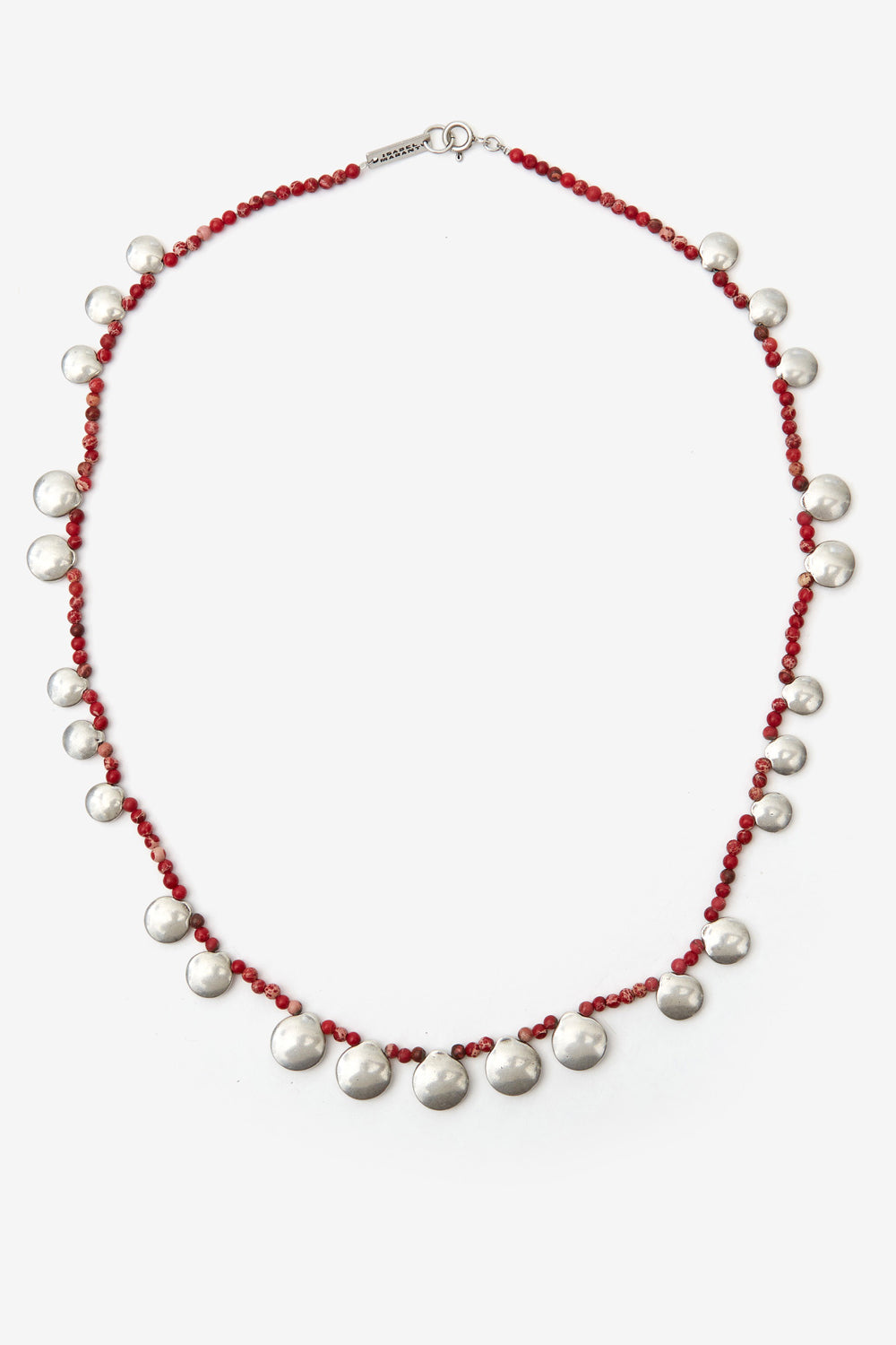 Halskette adriel aus messing und naturstein - Rio red-silver - Woman - 1