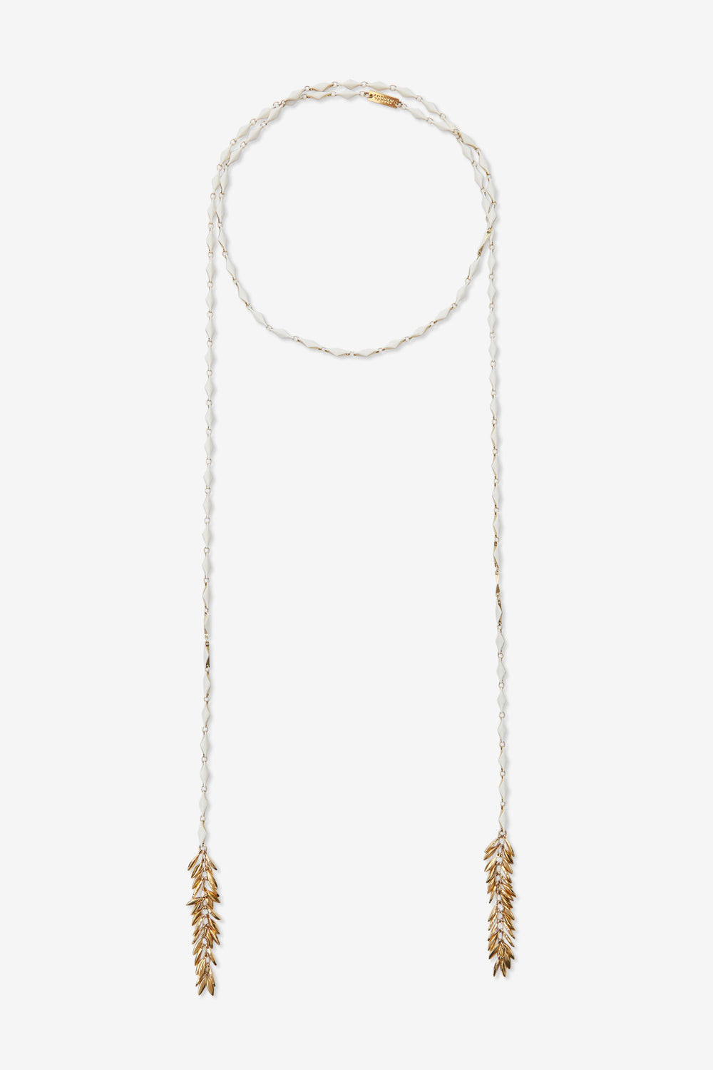 Sciarpa zaltana in ottone smaltato - Ecru - Woman - 1