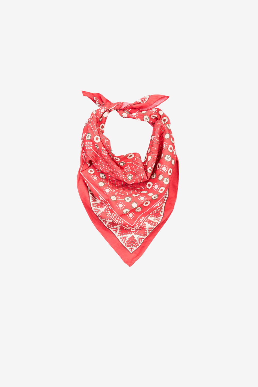 Foulard altena en coton imprimé motif bandana - Rouge - Woman - 1
