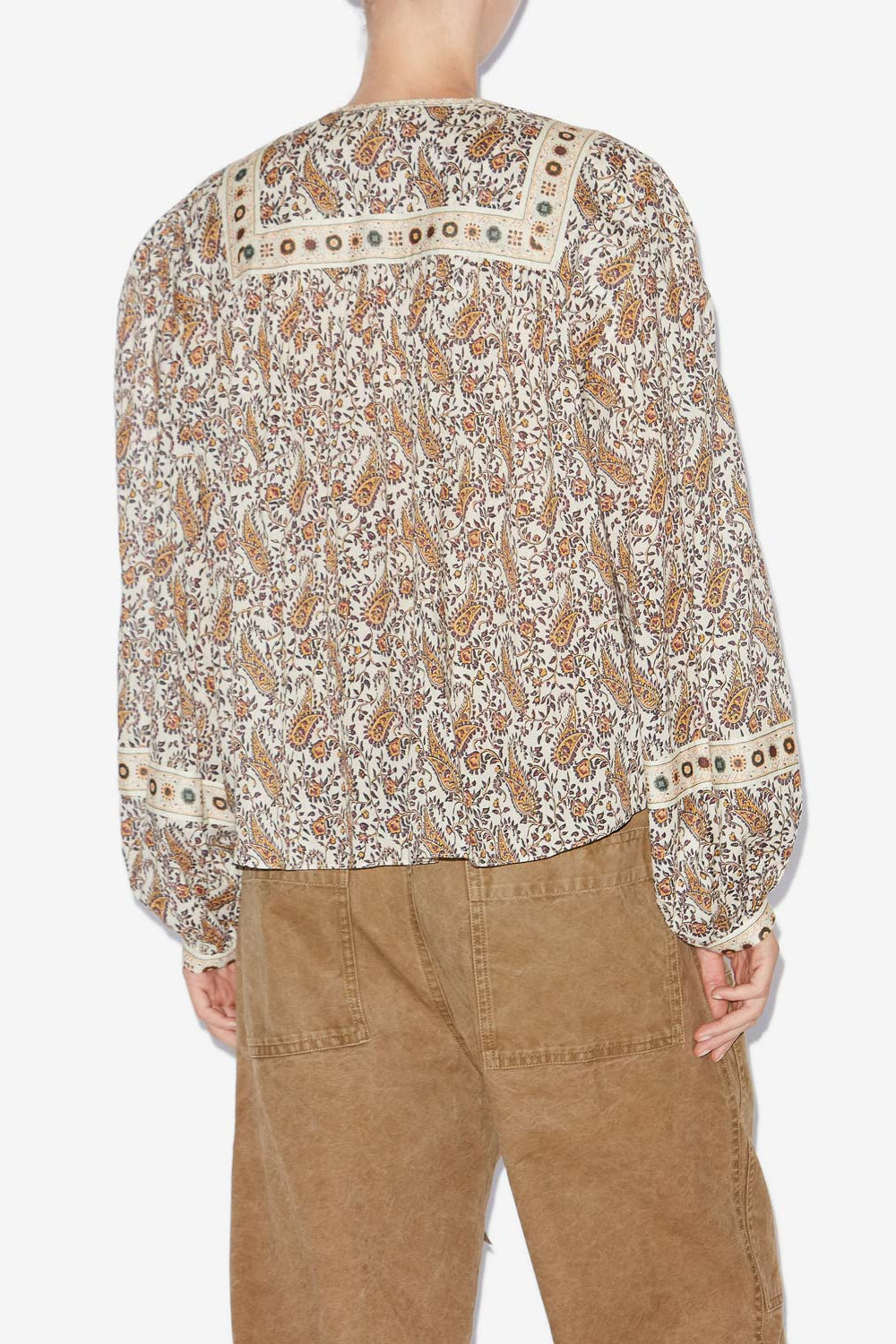 Gayle プリント入り コットンボイル ブラウス - 生成り - Woman - 5