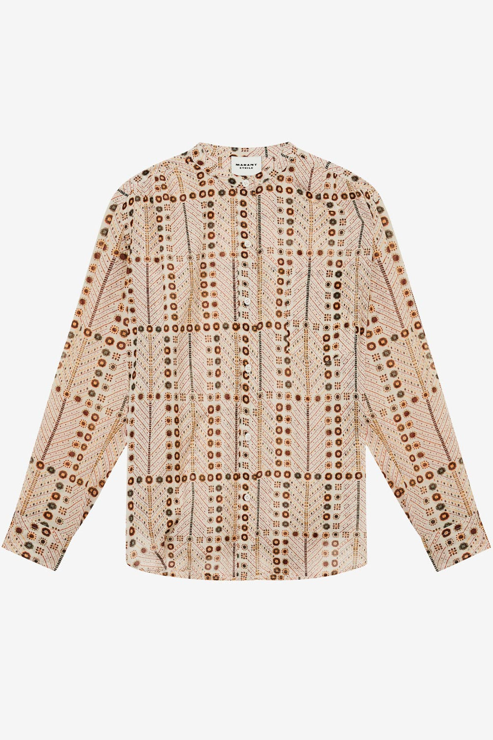 Chemisier mexika in voile di cotone con stampa - Ecru - Woman - 1