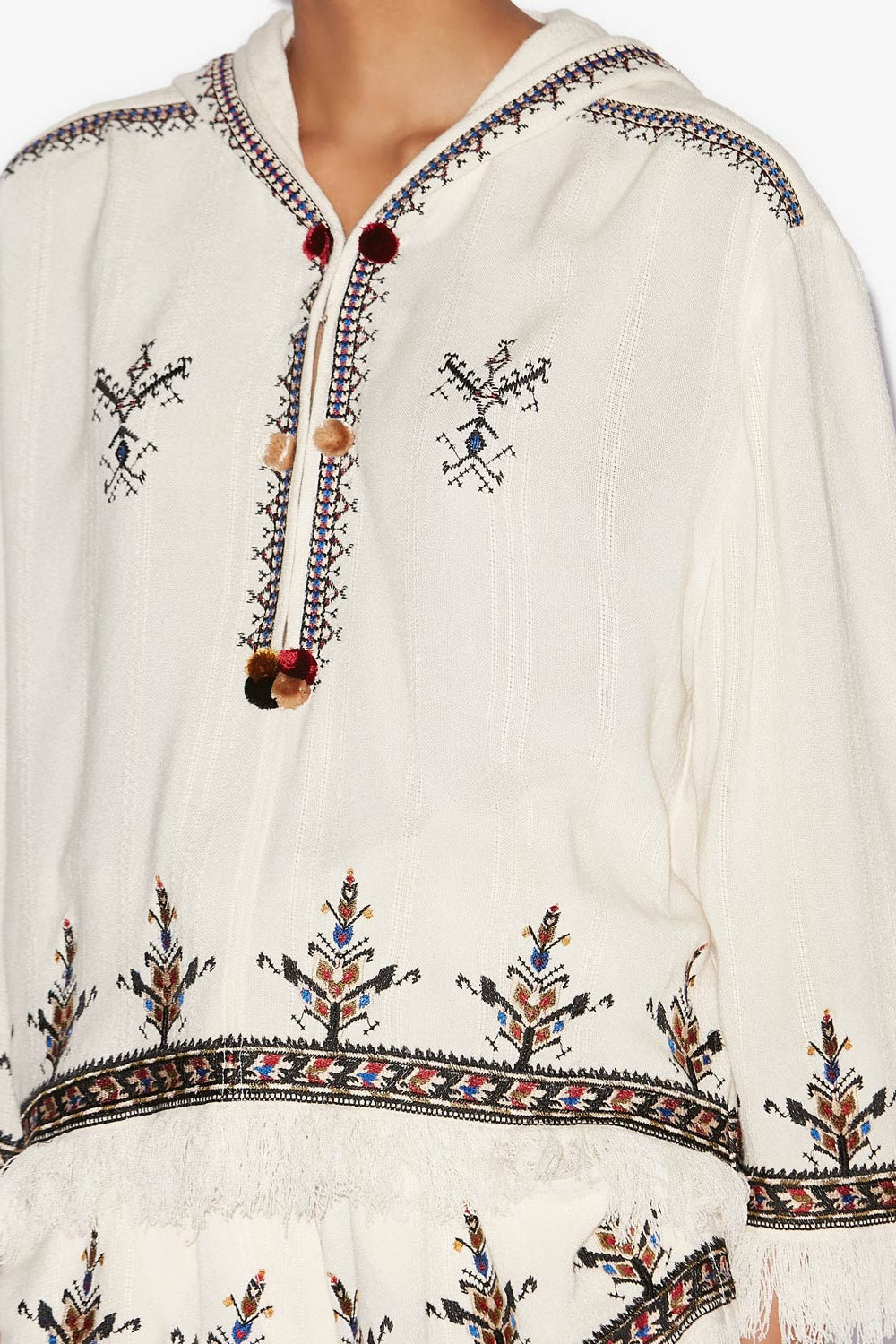 Top kameya in garza ricamata - Ecru - Woman - 3
