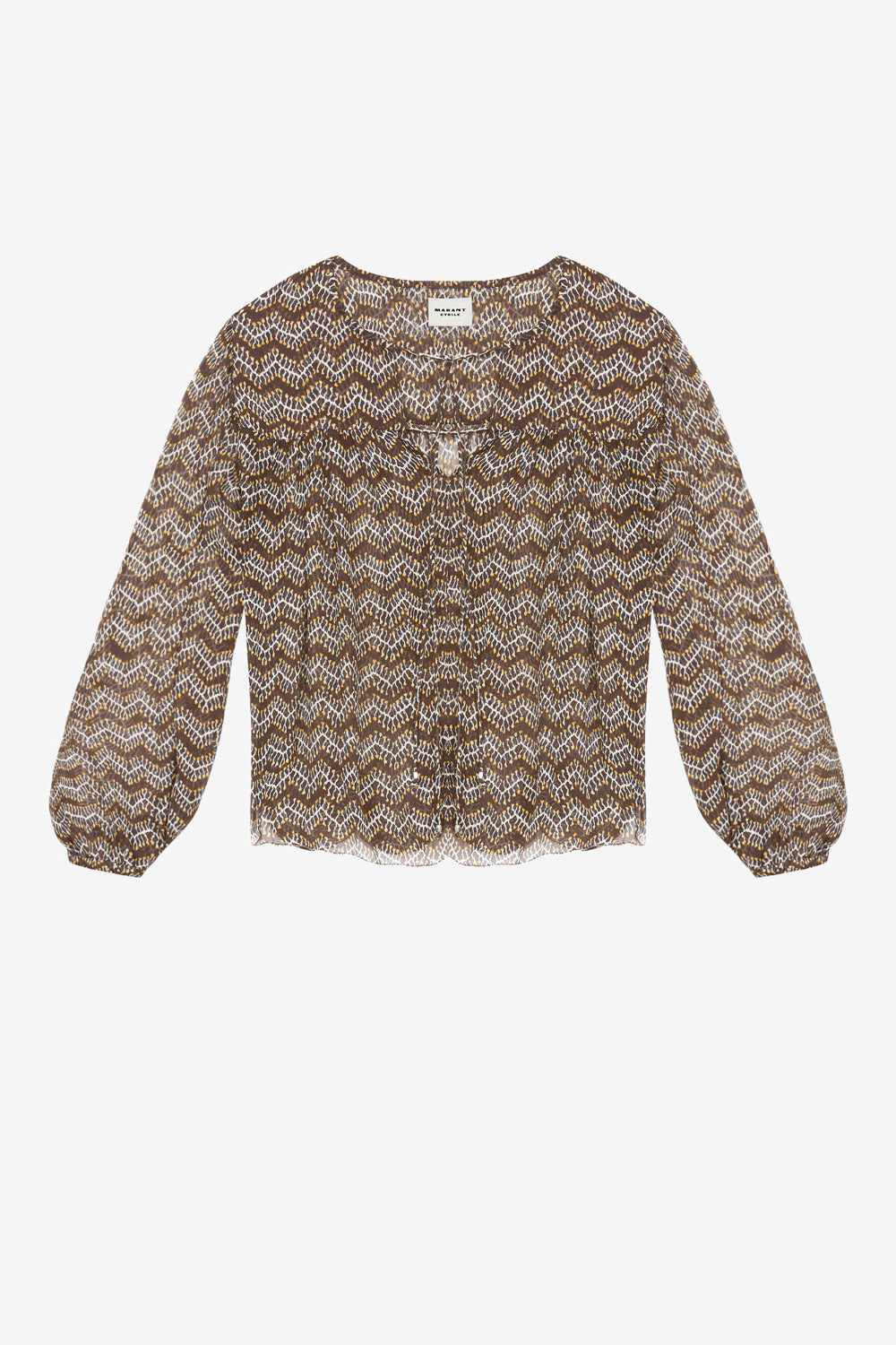 Advika プリント入りモスリン トップス - ウォッシュドブラック - Woman - 1