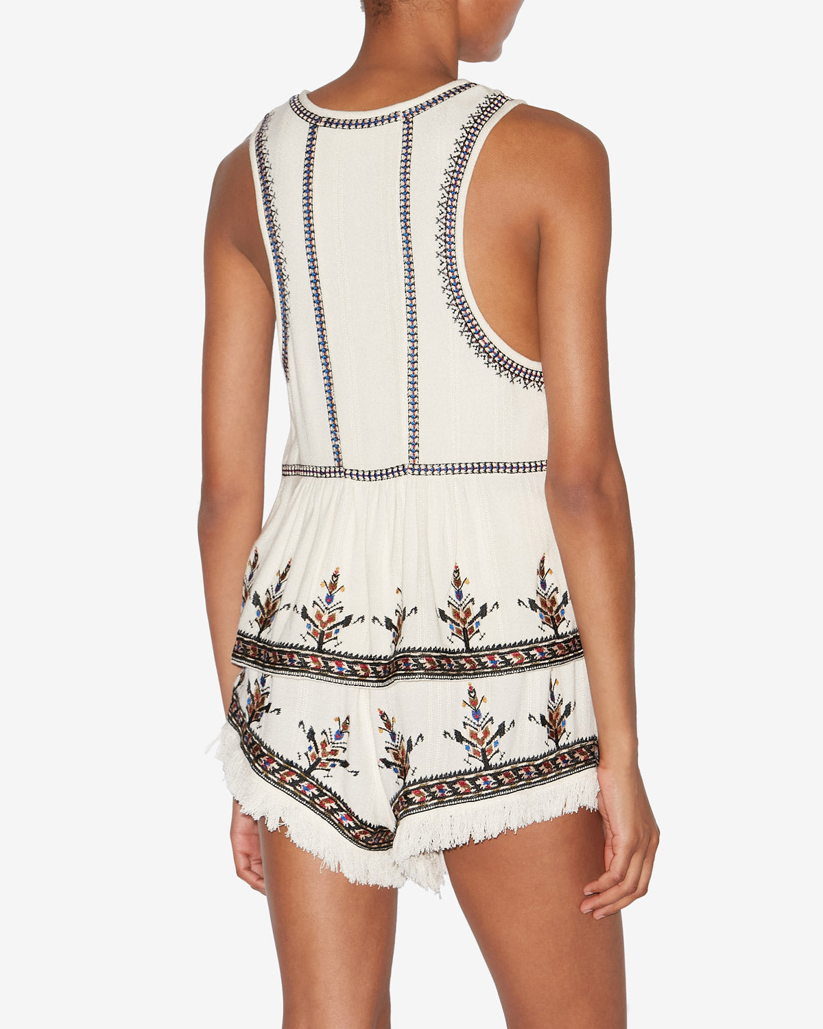 Kourtney embroidered gauze top - Ecru - Woman - 4