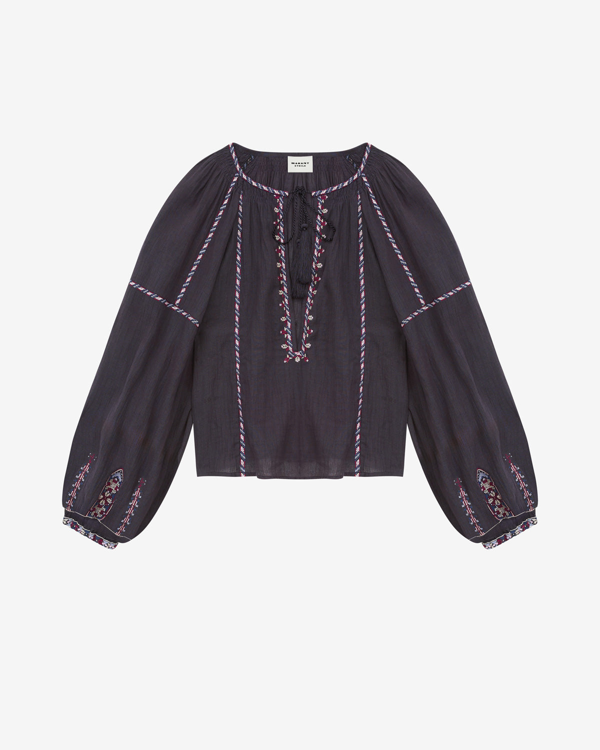 Top fernanda in garza ricamata - Faded night/lilac - Woman - 5