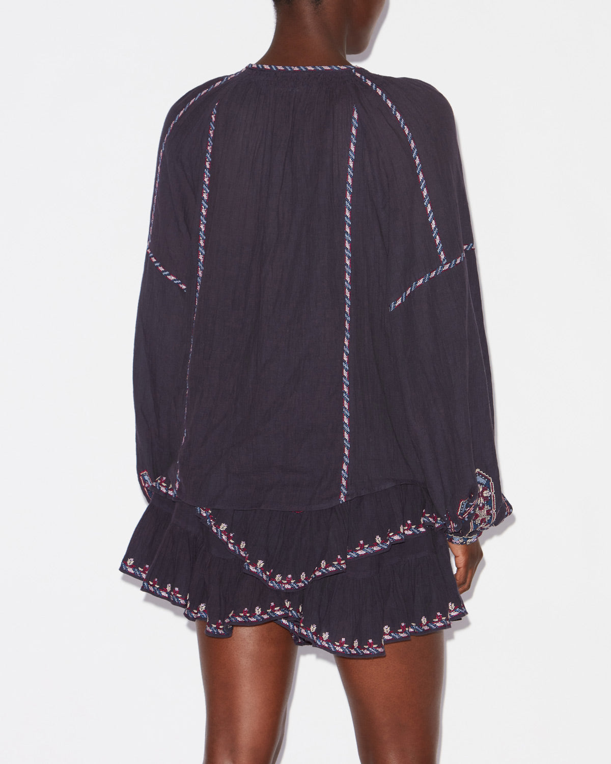 Top fernanda in garza ricamata - Faded night/lilac - Woman - 4