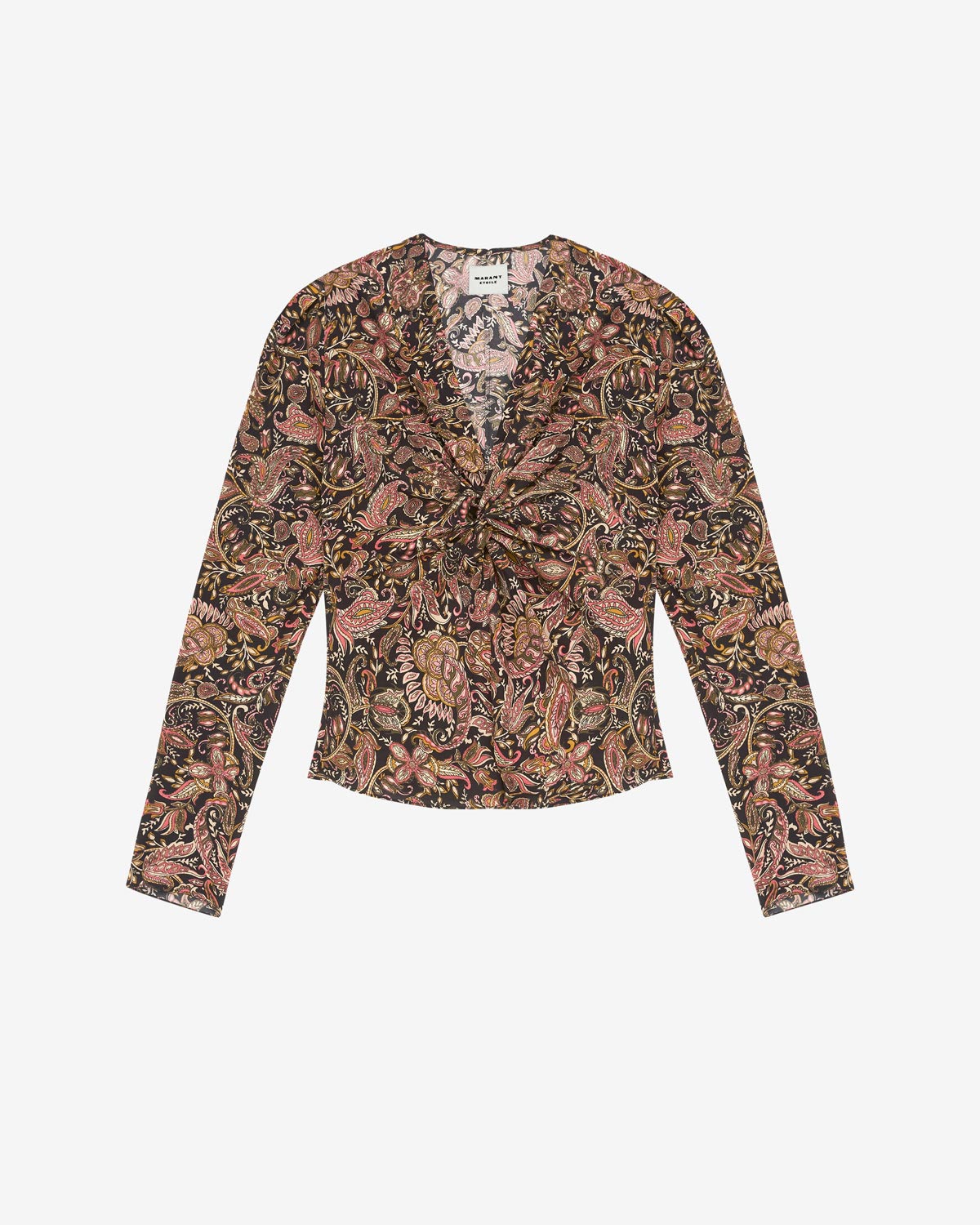 Zekia printed long-sleeve top - Black-ochre - Woman - 5