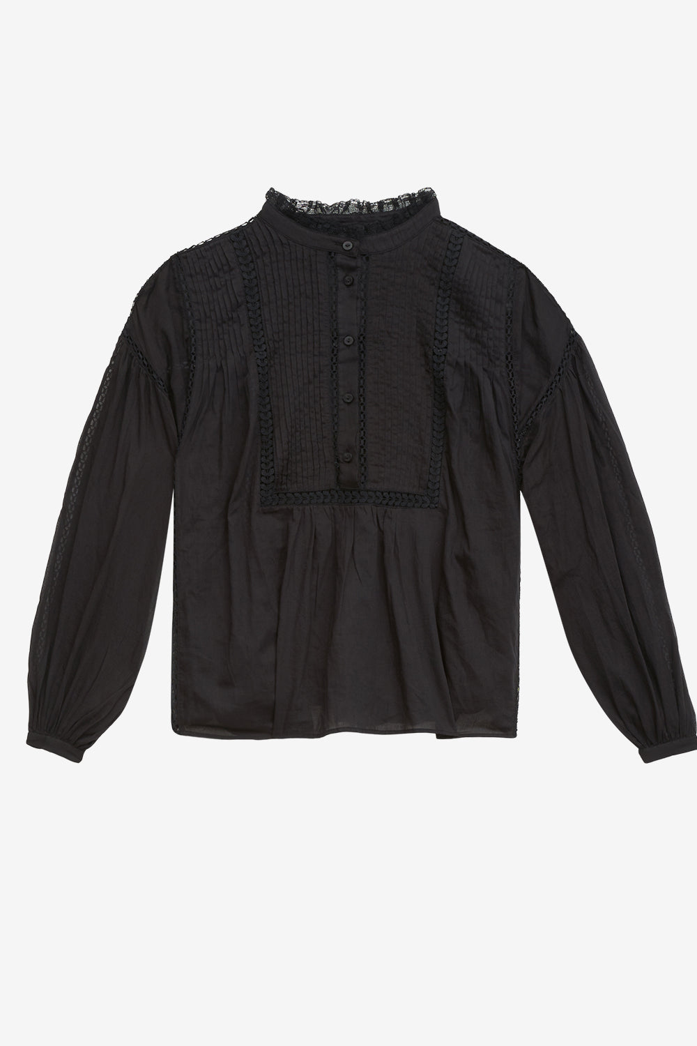 Disia コットンボイル ブラウス - 黒 - Woman - 1