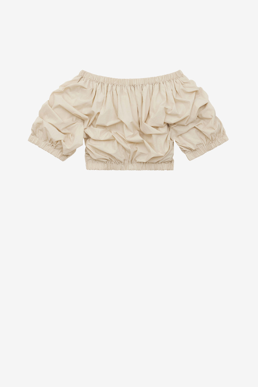 Top a palloncino bertille in cotone crispy - Ecru - Woman - 1