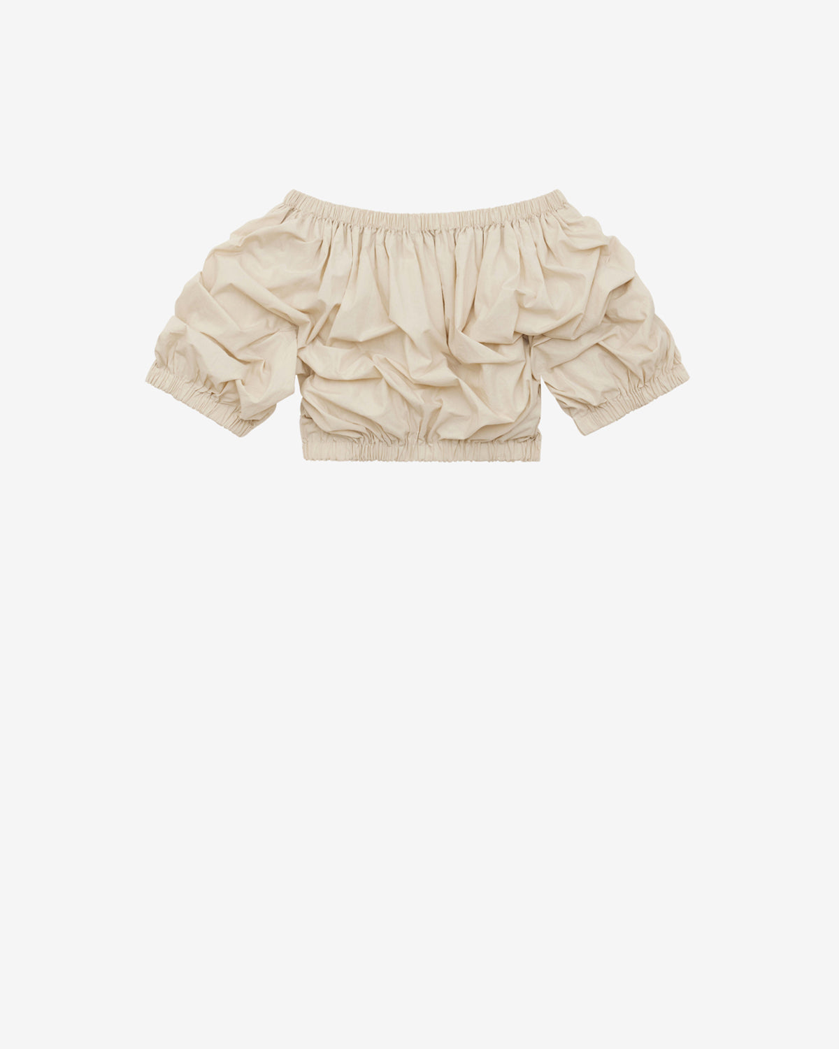 Bertille ball-shaped top in crisp cotton - Ecru - Woman - 5