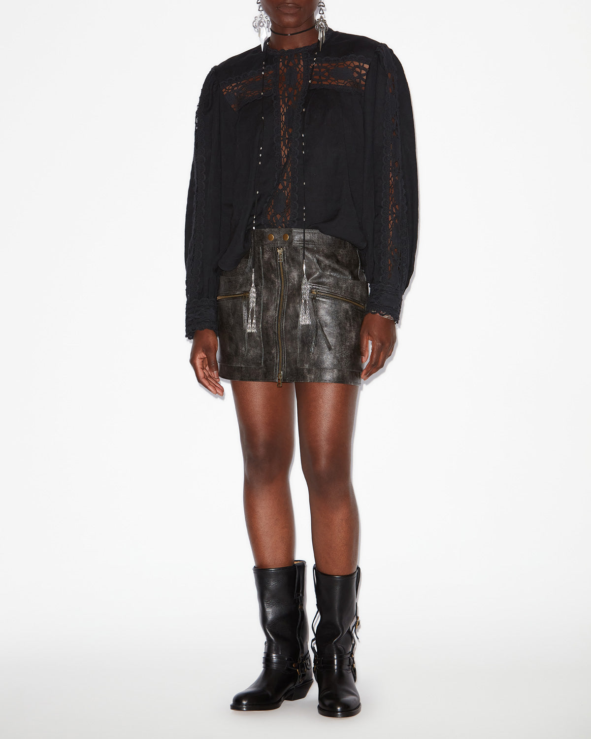 NWOT Isabel Marant sold Etoile Lace-Trimmed Long Sleeve Reafi Top