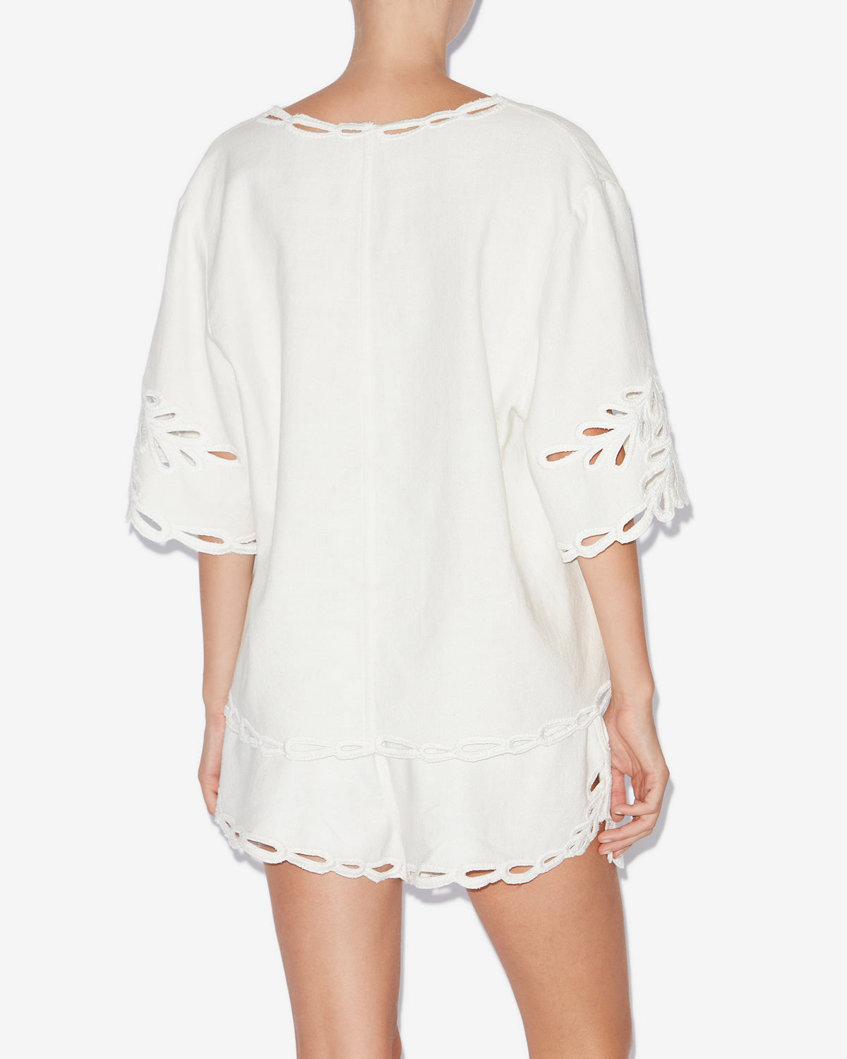 Top shana mit lochstickereien - Weiß - Woman - 4