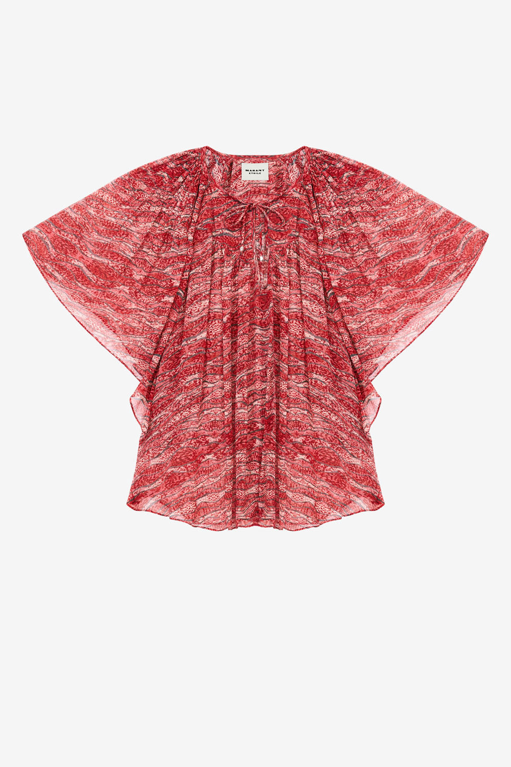 Neslya printed muslin top - Red - Woman - 1