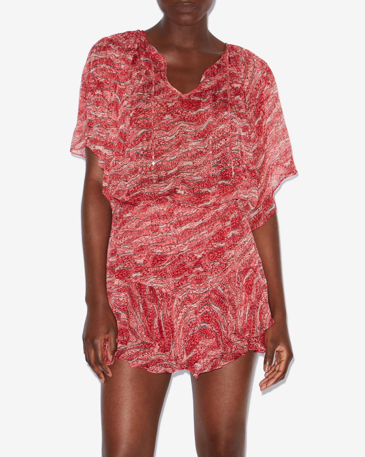 Neslya printed muslin top - Red - Woman - 3