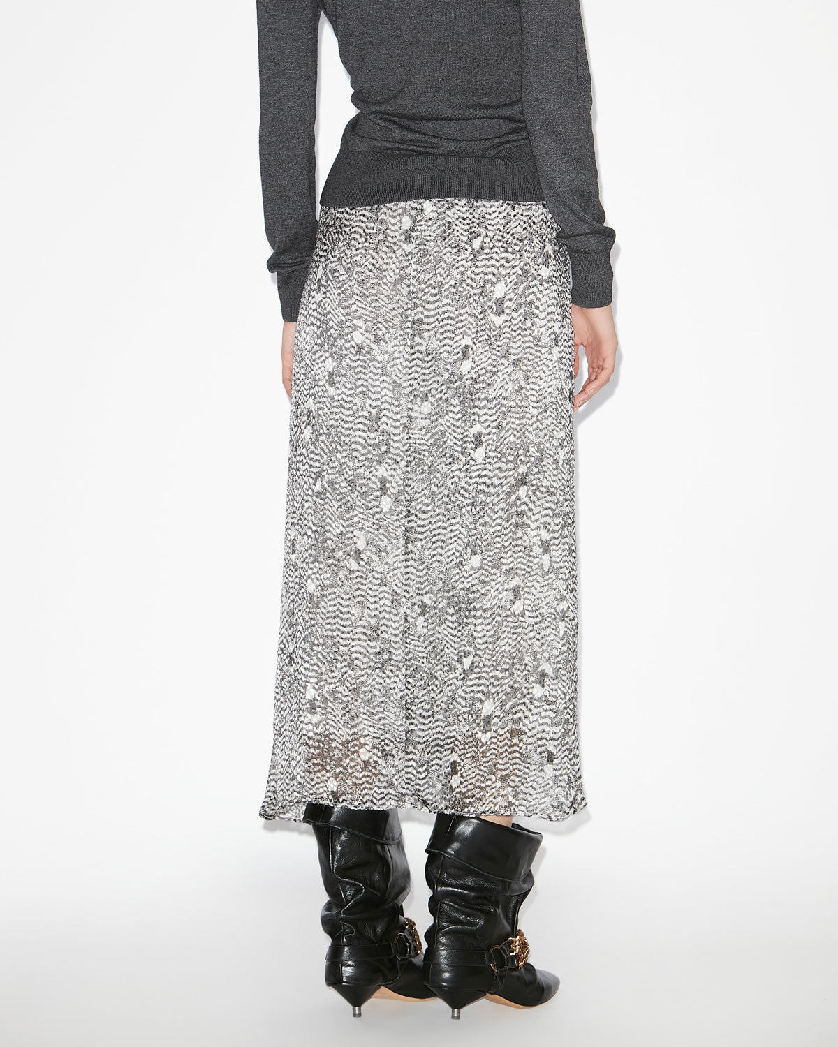 Lisanne skirt Woman Black and ecru 4