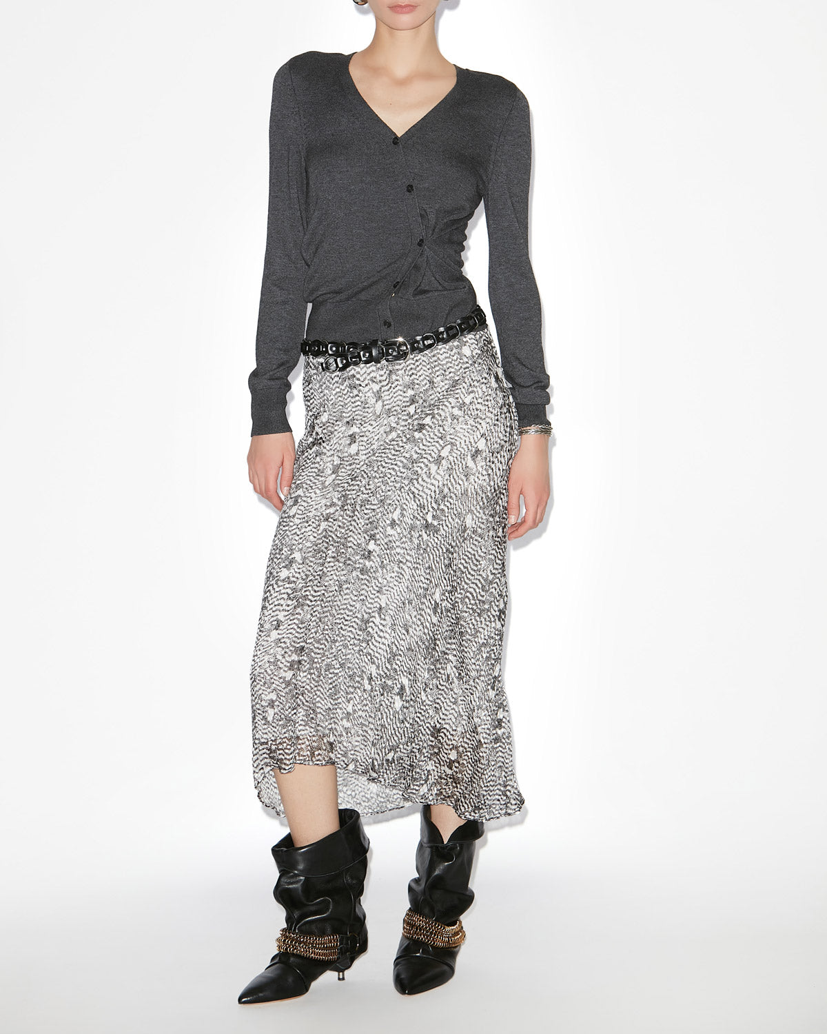 Lisanne skirt Woman Black and ecru 4