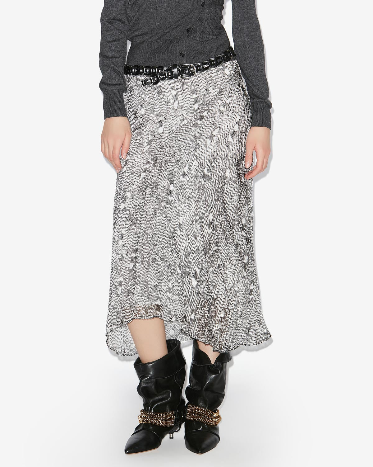 Lisanne skirt Woman Black and ecru 4