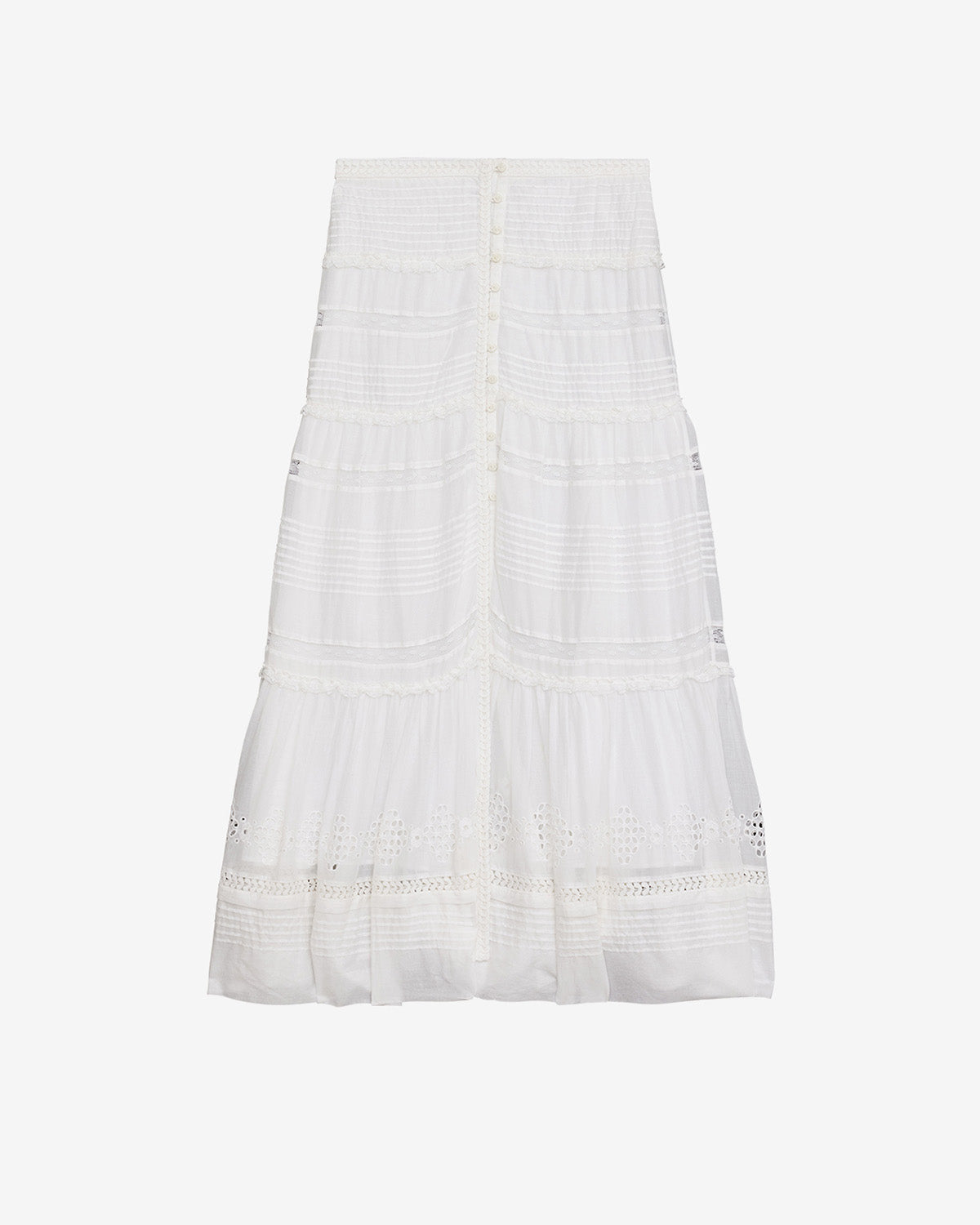 Dusta 加工コットンボイル ロングスカート - 白 - Woman - 5