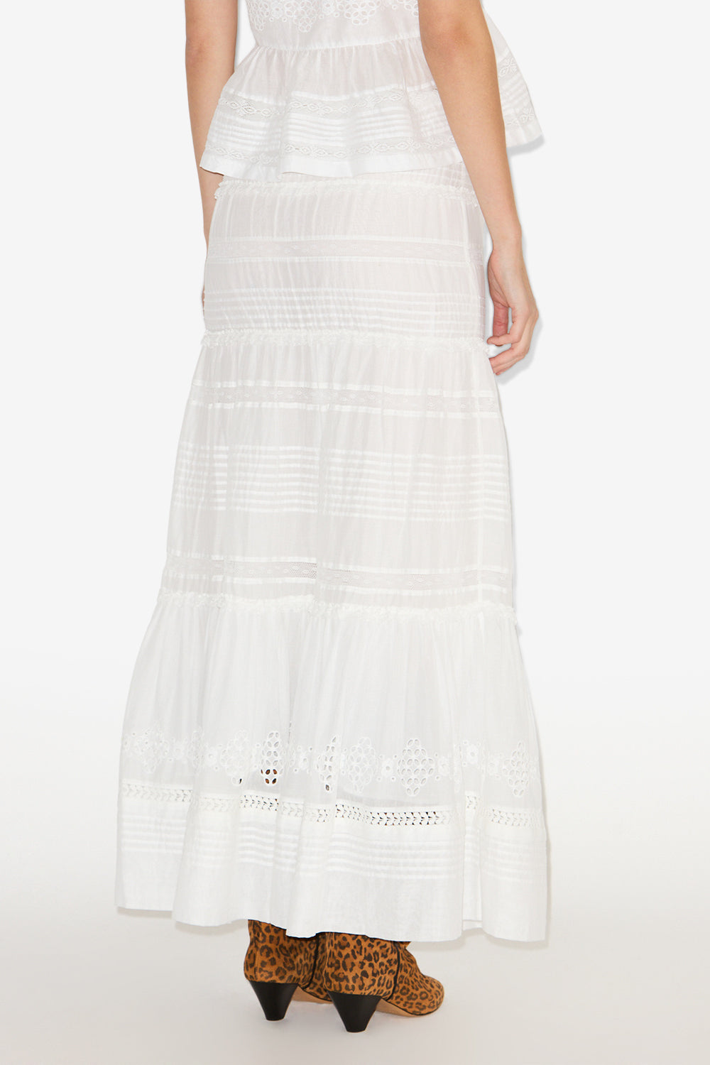 Dusta 加工コットンボイル ロングスカート - 白 - Woman - 5