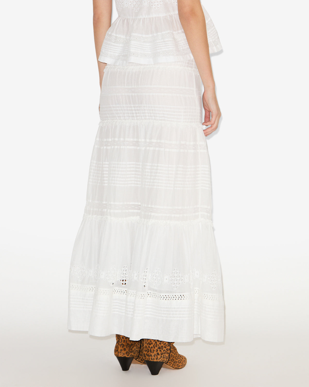 Dusta 加工コットンボイル ロングスカート - 白 - Woman - 4