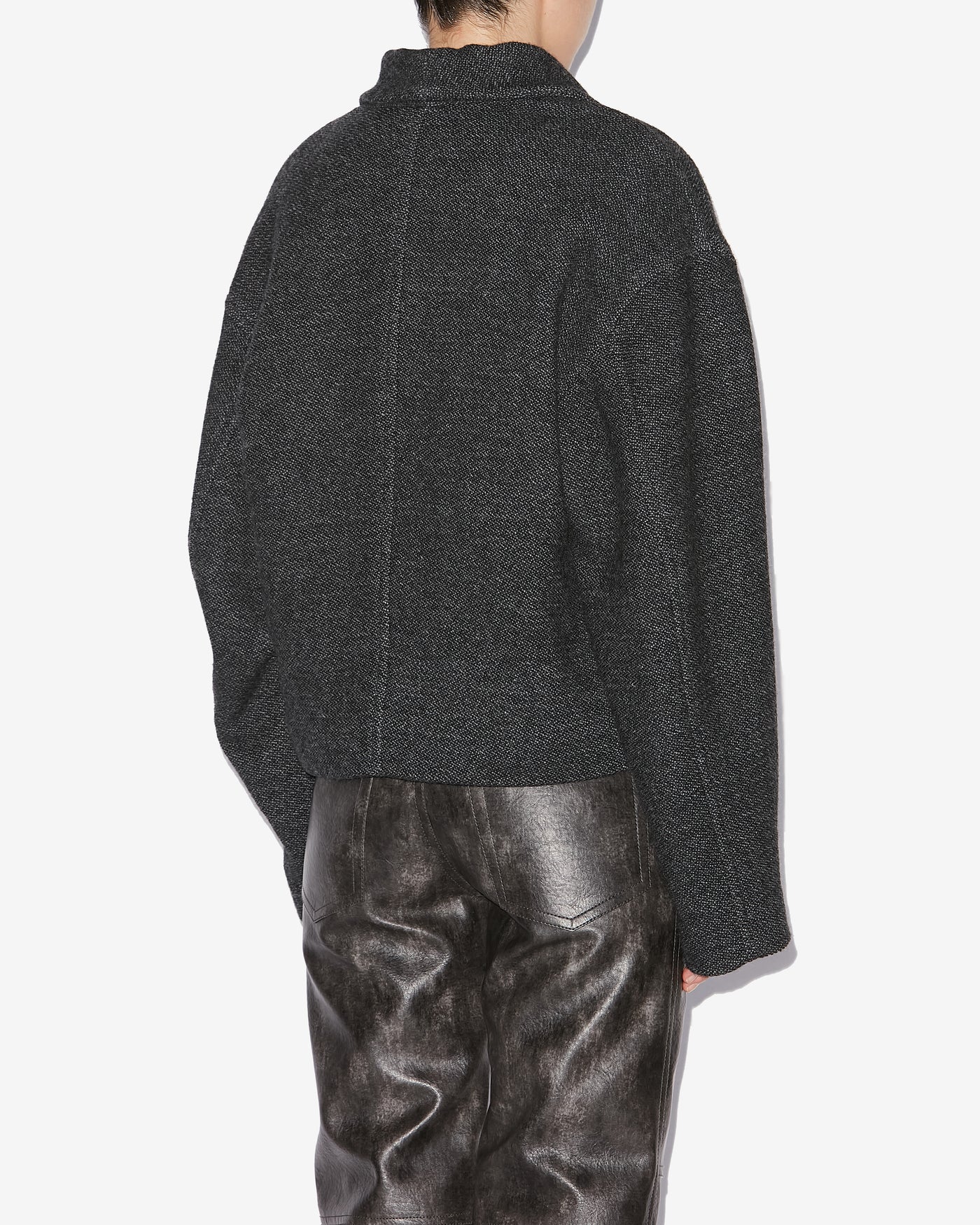 Kurzmantel lanna aus schurwolle - Anthracite - Woman - 4