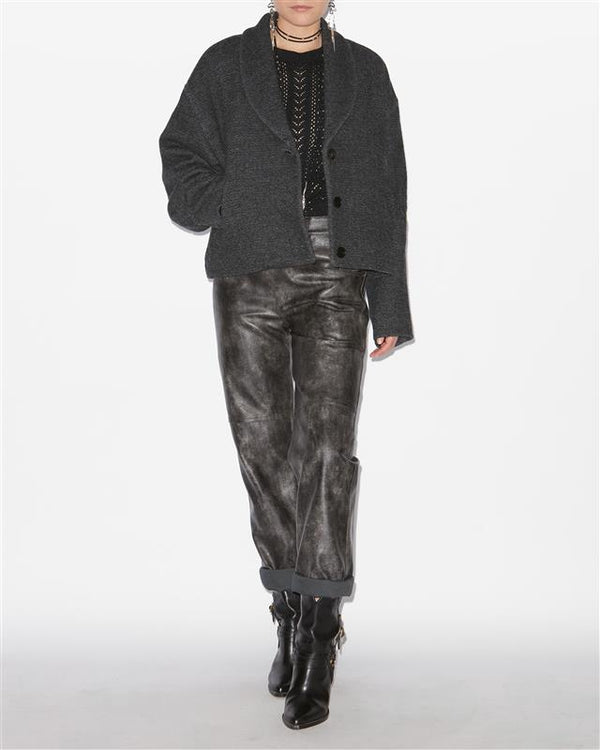 Kurzmantel lanna aus schurwolle - Anthracite - Woman - 1