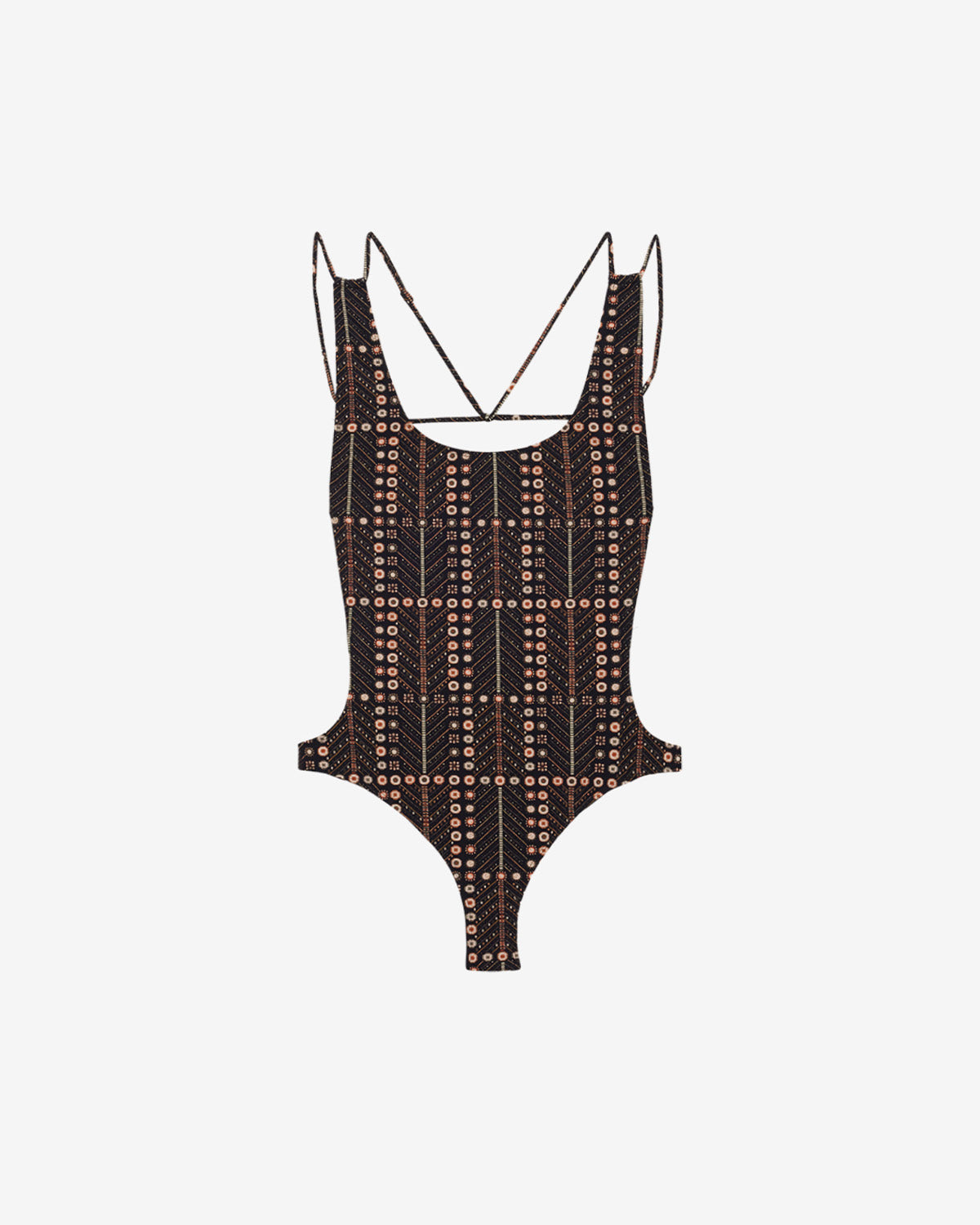 Costume intero tenisia con stampa - Nero lavato - Woman - 5
