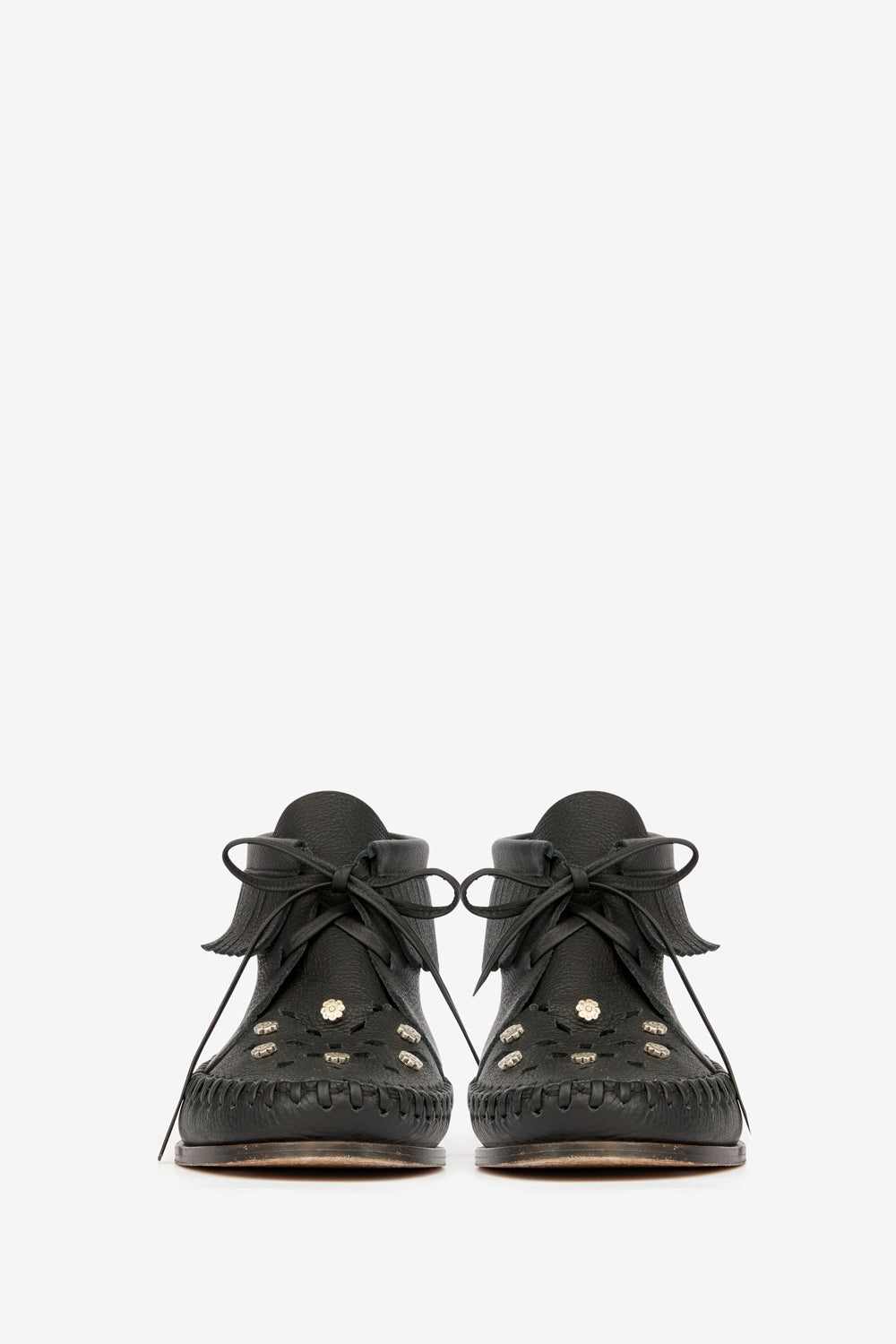 에르키 그레인 가죽 하이탑 모카신 - 검은색 - Woman - 4