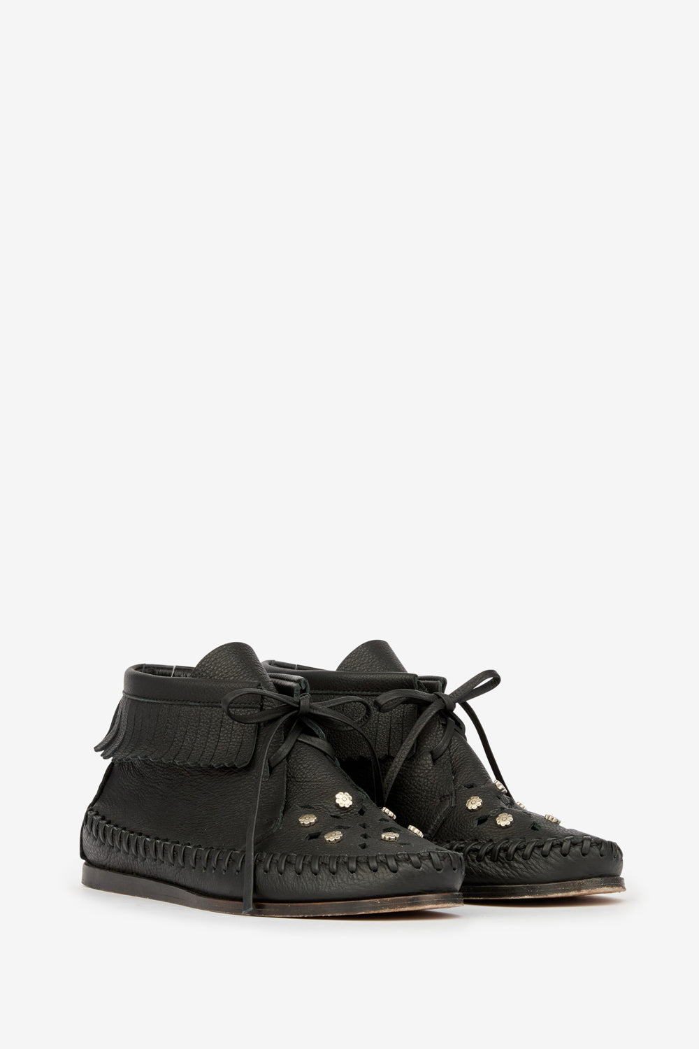 에르키 그레인 가죽 하이탑 모카신 - 검은색 - Woman - 3