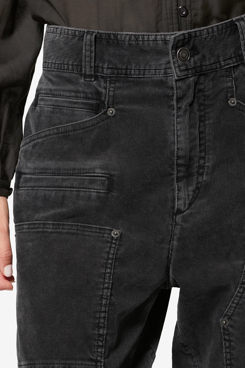 Lois corduroy pants - Black - Woman - 3