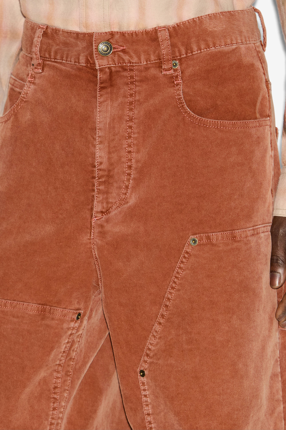 Pantalon large lorson en velours côtelé - Orange - Man - 3