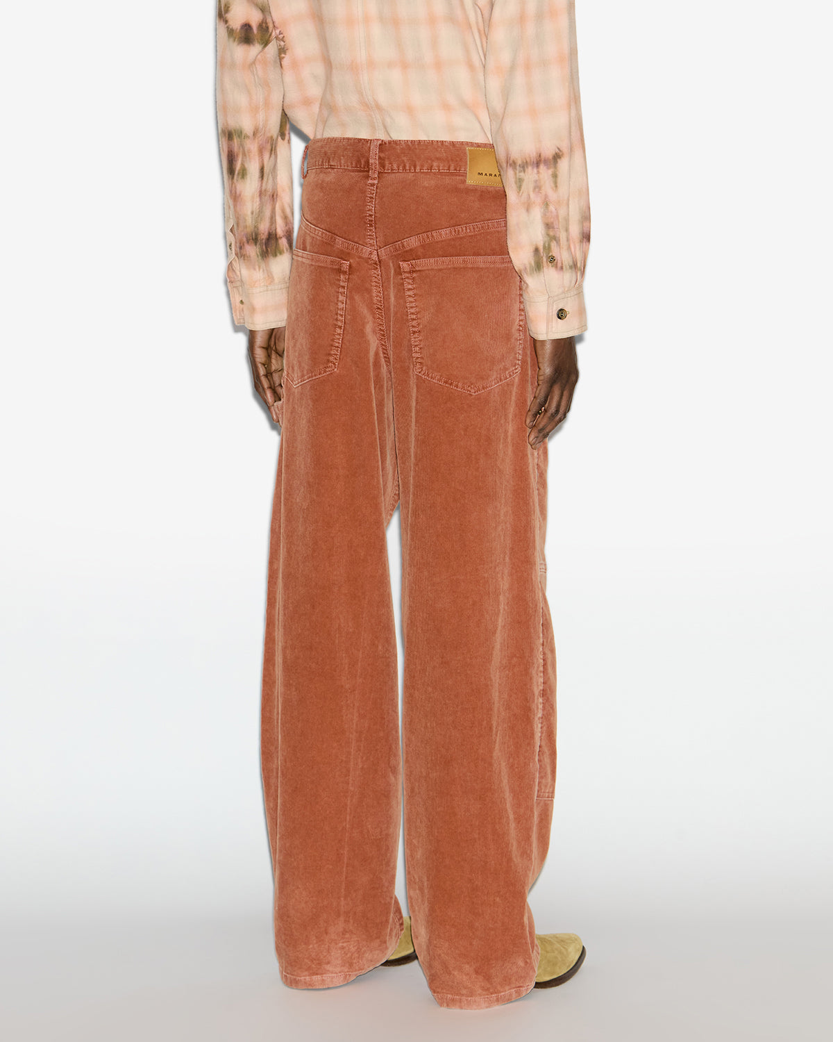 Weite hose lorson aus cordsamt - Orange - Man - 4