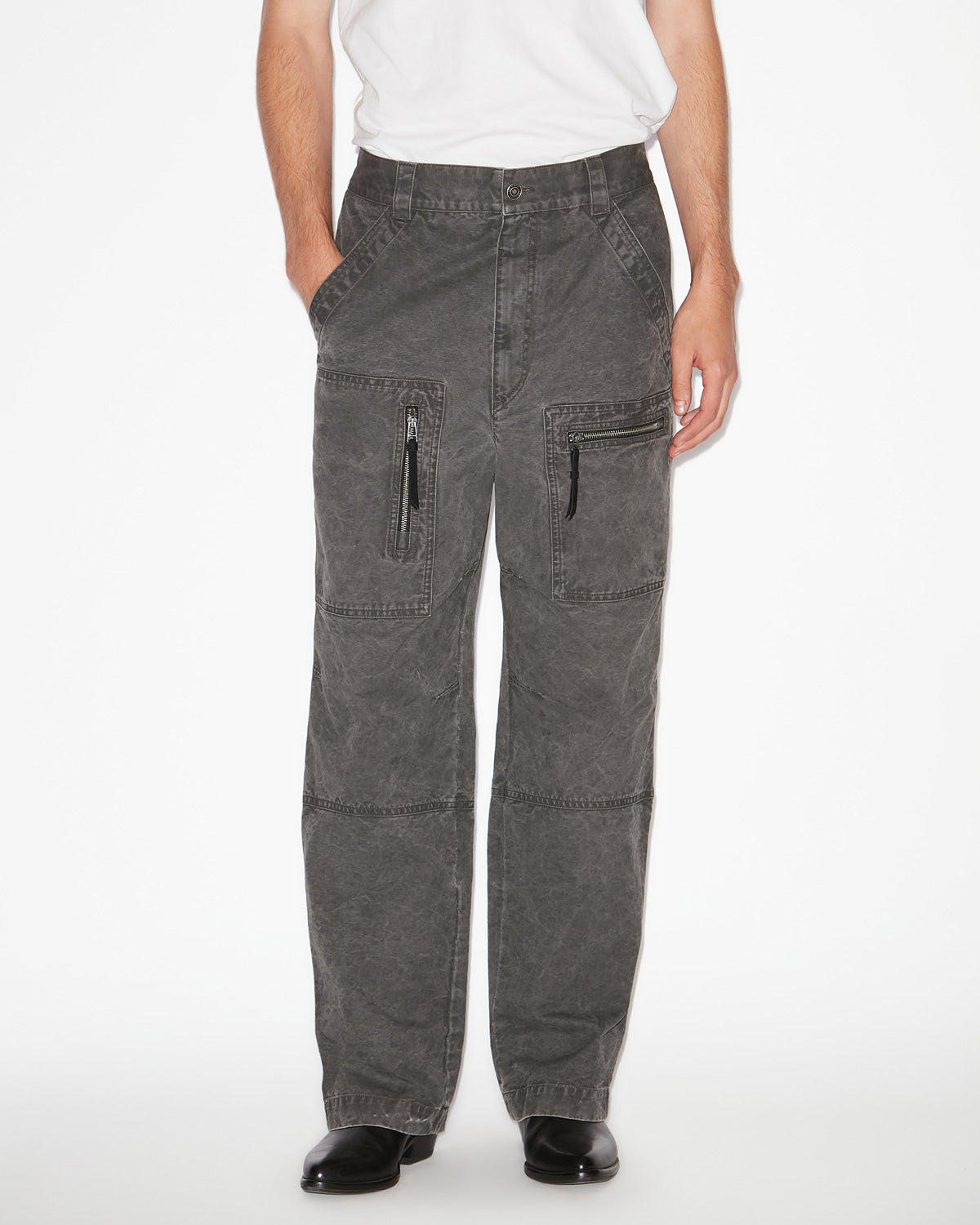 Pantalon kleber Man Noir délavé 4