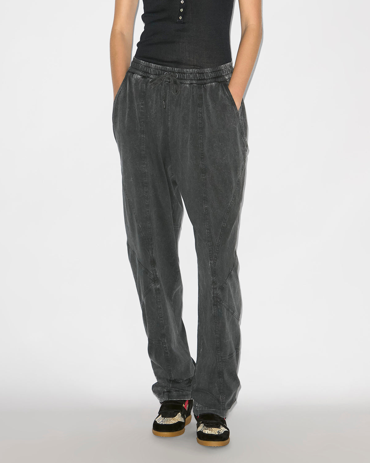 Pantaloni regina Woman Nero lavato 3