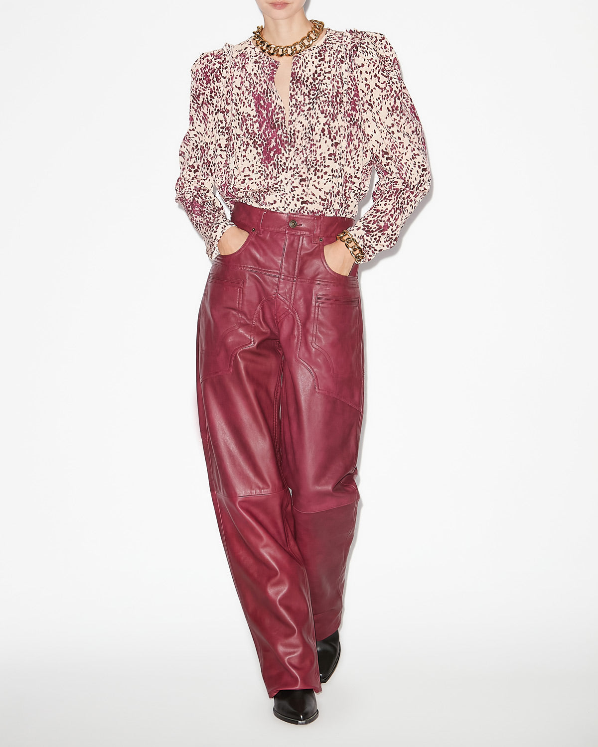 Breydi pants Woman Berry 4