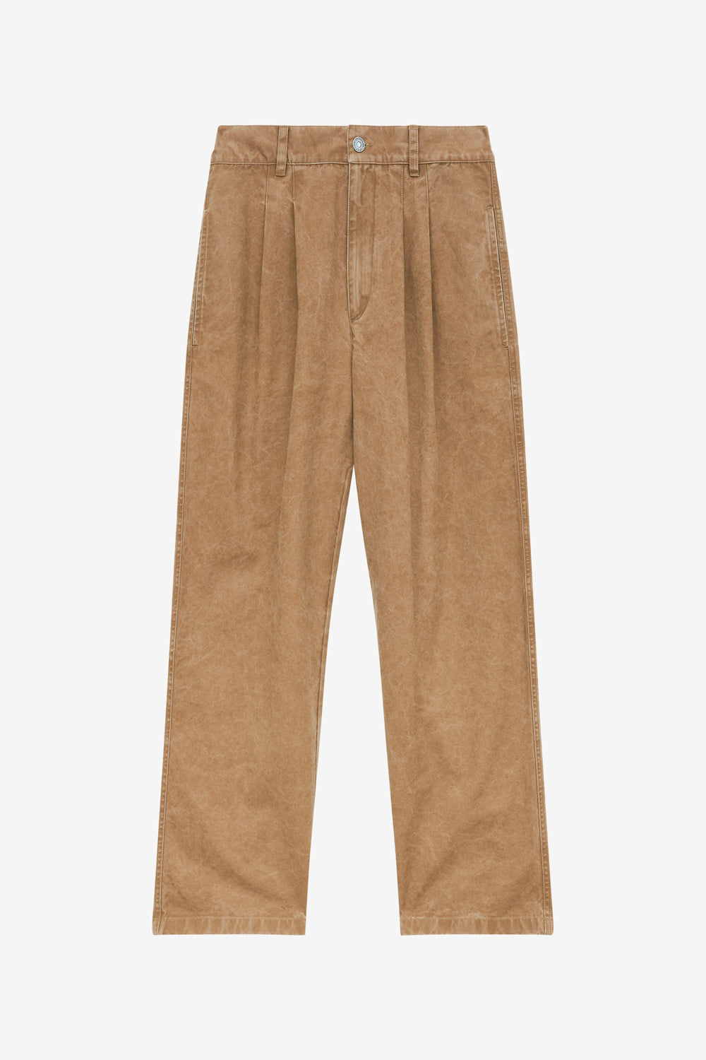 Pantalon kostin en coton enduit - Light bronze - Man - 1