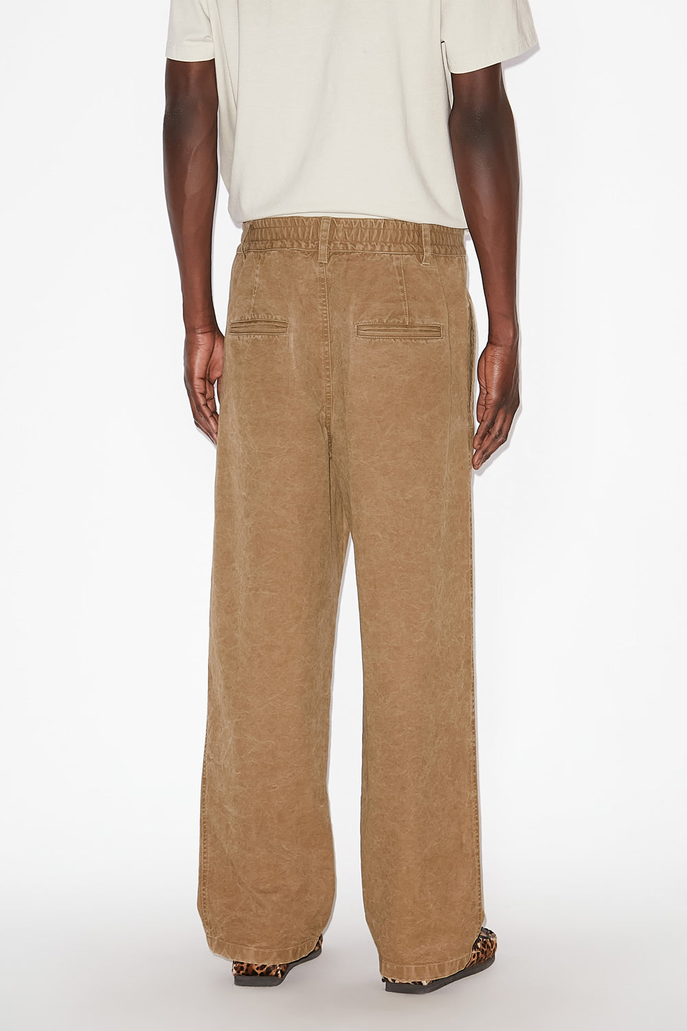 Pantalon kostin en coton enduit - Light bronze - Man - 5
