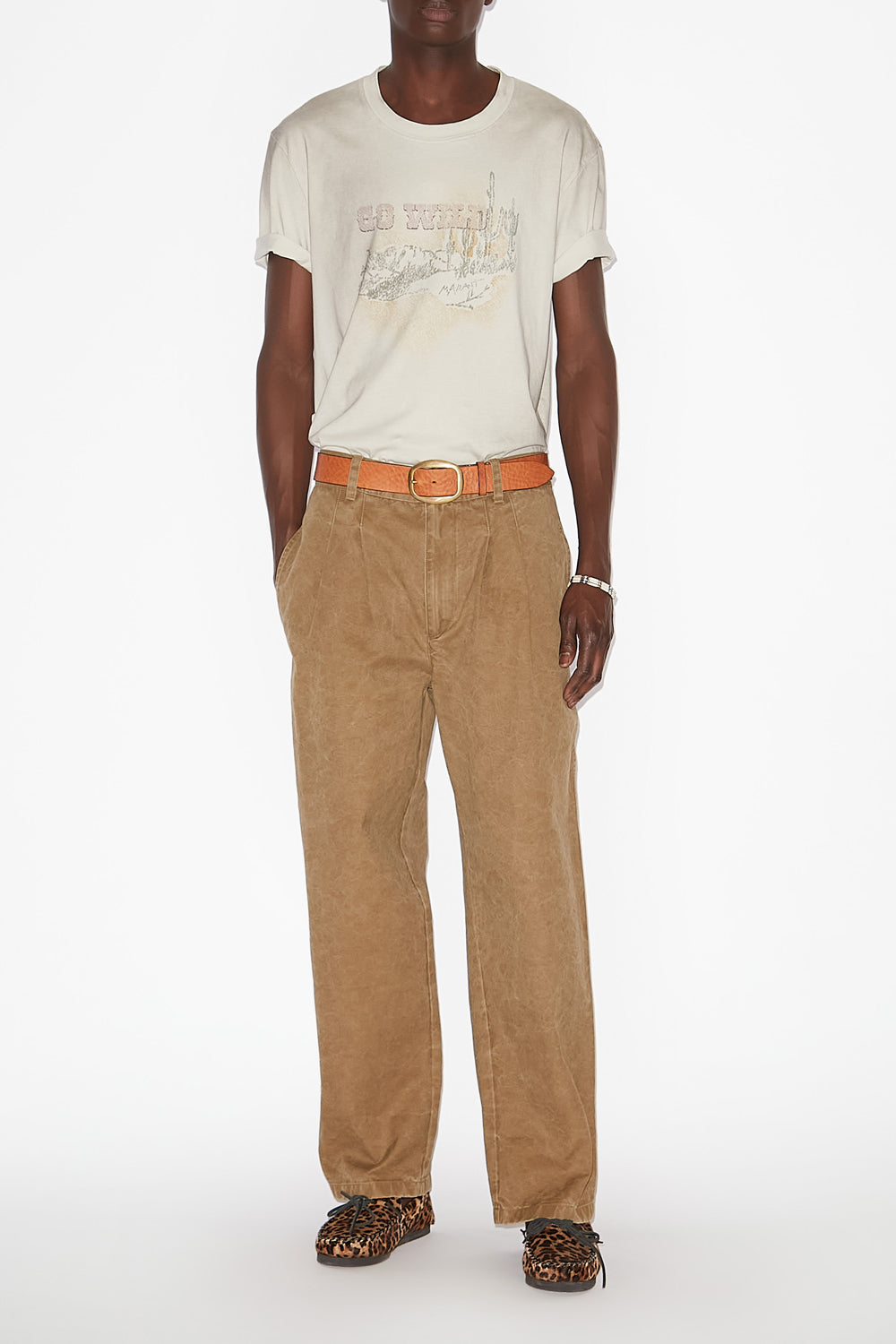Pantalon kostin en coton enduit - Light bronze - Man - 2