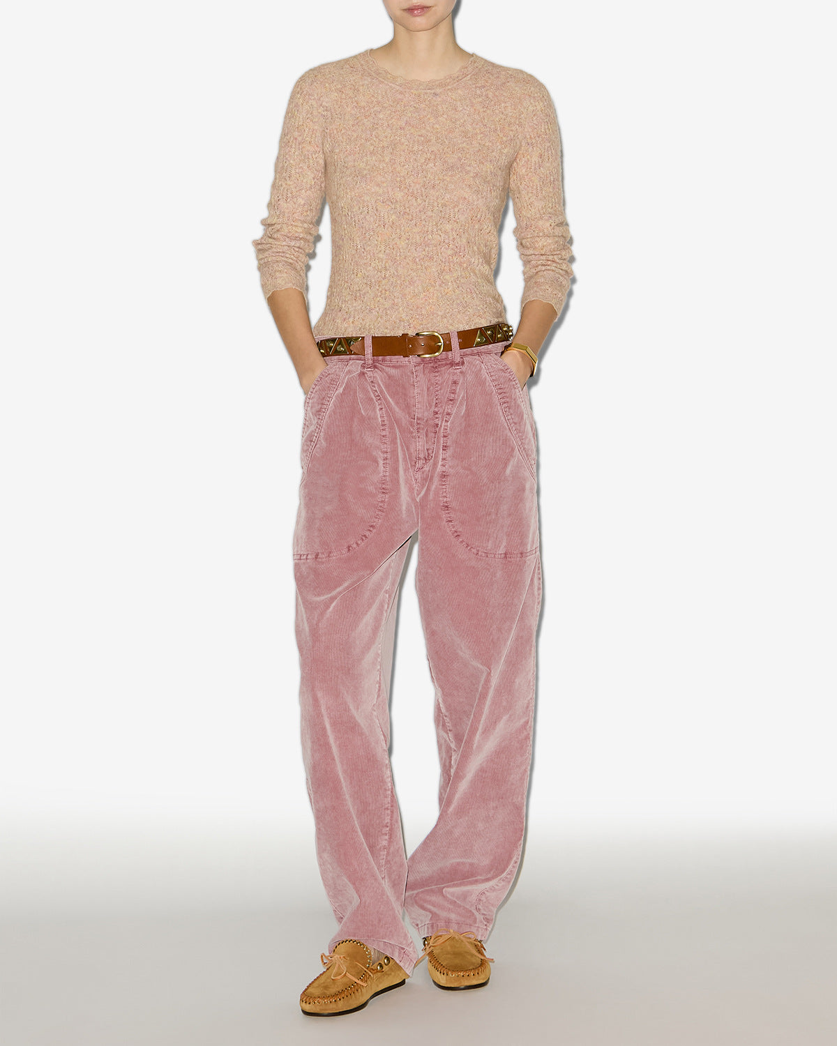 Onyta 코듀로이 팬츠 - Sepia pink - Woman - 1