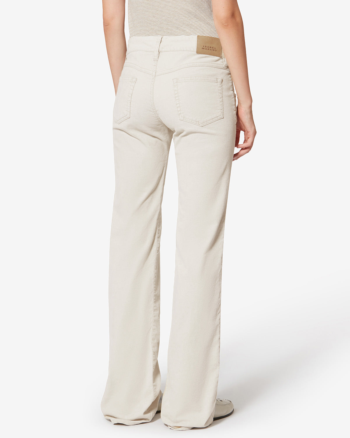 Kelly faded corduroy bootcut pants - Ecru - Woman - 4